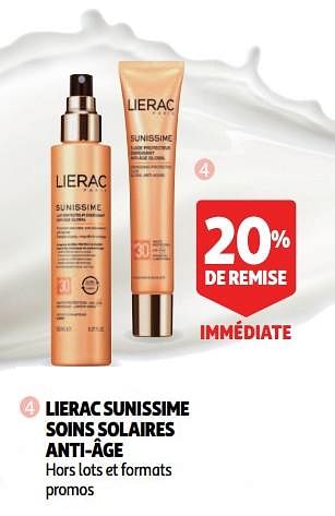Promotions Lierac sunissime soins solaires anti-âge - Lierac - Valide de 04/09/2018 à 22/09/2018 chez Auchan Ronq