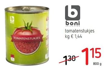 Promoties Tomatenstukjes - Boni - Geldig van 13/09/2018 tot 26/09/2018 bij Spar (Colruytgroup)