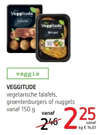 Promoties Veggitude vegetarische falafels, groentenburgers of nuggets - Veggitude - Geldig van 13/09/2018 tot 26/09/2018 bij Spar (Colruytgroup)