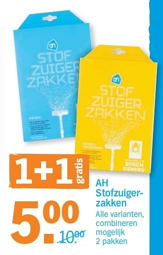 Huismerk - Ah stofzuigerzakken - Promotie bij Heijn