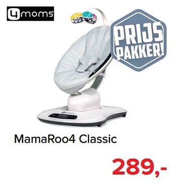 Promoties Mamaroo4 classic - 4Moms - Geldig van 01/09/2018 tot 01/10/2018 bij Baby-Dump