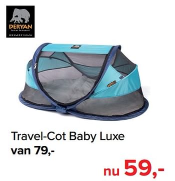 Promoties Travel-cot baby luxe - Deryan - Geldig van 01/09/2018 tot 01/10/2018 bij Baby-Dump