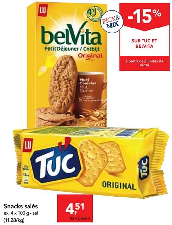 Promoties Snacks salés - Lu - Geldig van 12/09/2018 tot 25/09/2018 bij Makro