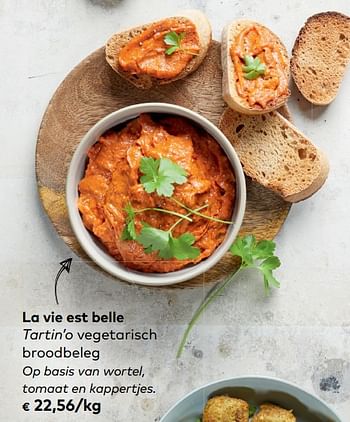 Promoties La vie est belle tartin`o vegetarisch broodbeleg - La vie est belle - Geldig van 05/09/2018 tot 02/10/2018 bij Bioplanet