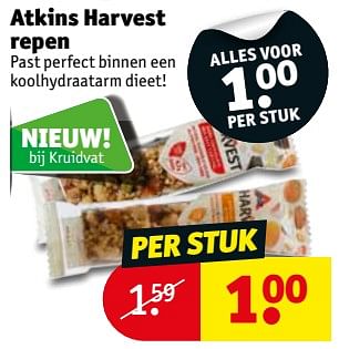 Promoties Atkins harvest repen - Atkins - Geldig van 11/09/2018 tot 23/09/2018 bij Kruidvat