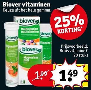 Promoties Bruis vitamine c - Biover - Geldig van 11/09/2018 tot 23/09/2018 bij Kruidvat