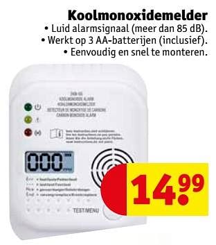 Promoties Koolmonoxidemelder - Huismerk - Kruidvat - Geldig van 11/09/2018 tot 23/09/2018 bij Kruidvat