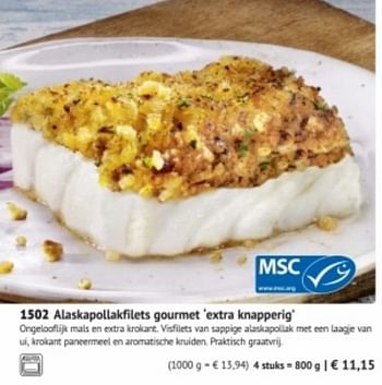 Promoties Alaskapollakfilets gourmet extra knapperig - Huismerk - Bofrost - Geldig van 01/09/2018 tot 26/02/2019 bij Bofrost