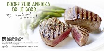 Promoties Zuid-amerikaanse rump steaks, natuur - Huismerk - Bofrost - Geldig van 01/09/2018 tot 26/02/2019 bij Bofrost