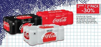 Promotions 2èmee - 2e pack -30% - Coca Cola - Valide de 12/09/2018 à 25/09/2018 chez Alvo