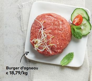 Promoties Burger d`agneau - Huismerk - Bioplanet - Geldig van 05/09/2018 tot 02/10/2018 bij Bioplanet