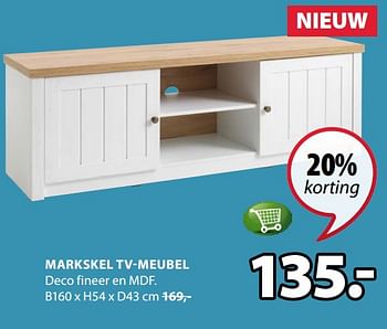 Promoties Markskel tv-meubel - Huismerk - Jysk - Geldig van 10/09/2018 tot 23/09/2018 bij Jysk