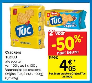 Promoties Crackers tuc lu - Lu - Geldig van 12/09/2018 tot 24/09/2018 bij Carrefour