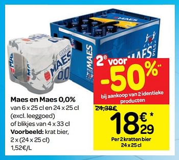 Promoties Maes en maes 0,0% - Maes - Geldig van 12/09/2018 tot 24/09/2018 bij Carrefour