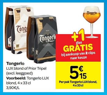 Promoties Tongerlo lux blond of prior tripel - Tongerlo - Geldig van 12/09/2018 tot 24/09/2018 bij Carrefour