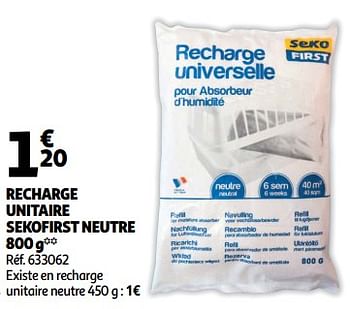 Promoties Recharge unitaire sekofirst neutre - Seko - Geldig van 12/09/2018 tot 18/09/2018 bij Auchan