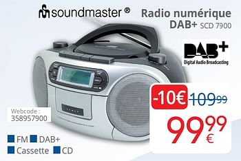 Promotions Soundmaster radio numérique dab+ scd 7900 - soundmaster - Valide de 01/09/2018 à 30/09/2018 chez Eldi
