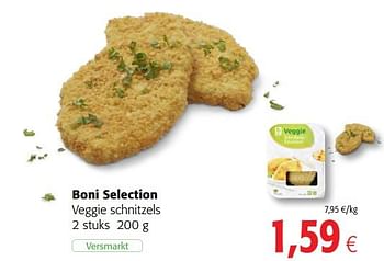 Promotions Boni selection veggie schnitzels - Boni - Valide de 12/09/2018 à 25/09/2018 chez Colruyt