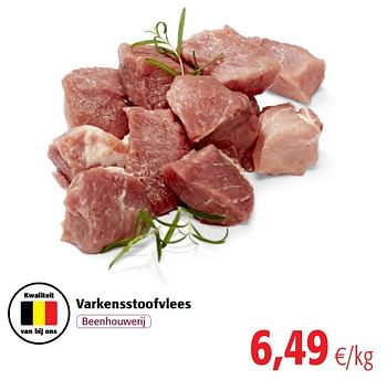 Promoties Varkensstoofvlees - Huismerk - Colruyt - Geldig van 12/09/2018 tot 25/09/2018 bij Colruyt
