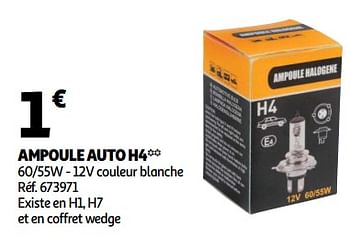 Promotions Ampoule auto h4 - Produit Maison - Auchan Ronq - Valide de 12/09/2018 à 18/09/2018 chez Auchan Ronq