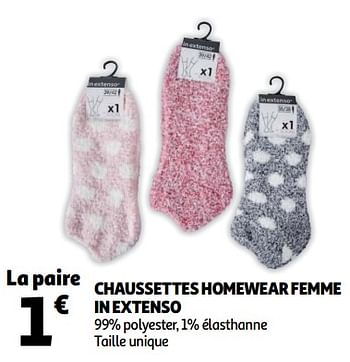 Promotions Chaussettes homewear femme in extenso - Inextenso - Valide de 12/09/2018 à 18/09/2018 chez Auchan Ronq