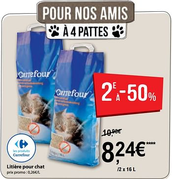 Promotion Carrefour Market Litiere Pour Chat Produit Maison Carrefour Animaux Accessoires Valide Jusqua 4 Promobutler