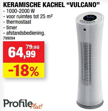 Promotions Profile keramische kachel vulcano - Profile - Valide de 12/09/2018 à 23/09/2018 chez Hubo