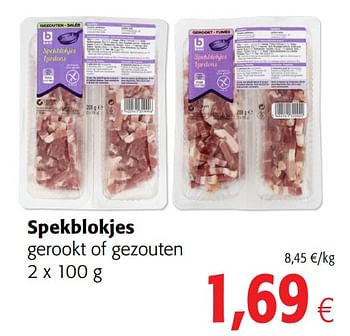 Promoties Spekblokjes gerookt of gezouten - Boni - Geldig van 12/09/2018 tot 25/09/2018 bij Colruyt
