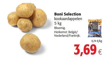 Promoties Boni selection kookaardappelen - Boni - Geldig van 12/09/2018 tot 25/09/2018 bij Colruyt