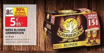 Promotions Bière blonde grimbergen - Grimbergen - Valide de 12/09/2018 à 23/09/2018 chez Auchan Ronq