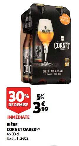 Promotions Bière cornet oaked - Produit Maison - Auchan Ronq - Valide de 12/09/2018 à 18/09/2018 chez Auchan Ronq