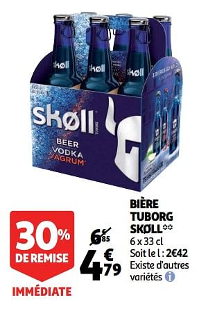 Promotions Bière tuborg skøll - Skoll - Valide de 12/09/2018 à 18/09/2018 chez Auchan Ronq