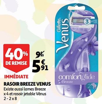 Promotions Rasoir breeze venus - Gillette - Valide de 12/09/2018 à 18/09/2018 chez Auchan Ronq