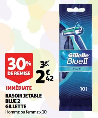 Promotions Rasoir jetable blue 2 gillette - Gillette - Valide de 12/09/2018 à 18/09/2018 chez Auchan Ronq