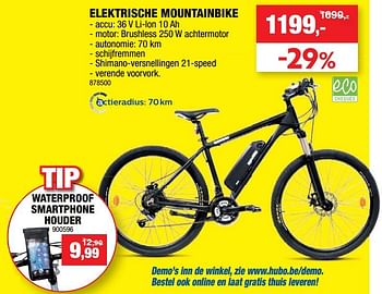 Promoties Elektrische mountainbike - Merk onbekend - Geldig van 12/09/2018 tot 23/09/2018 bij Hubo