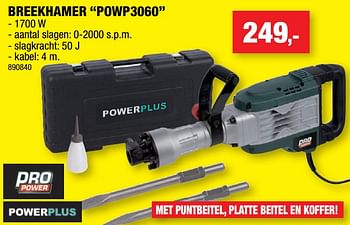 Promoties Powerplus breekhamer powp3060 - Powerplus - Geldig van 12/09/2018 tot 23/09/2018 bij Hubo