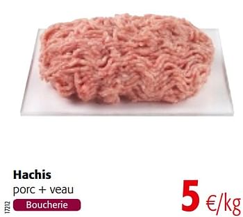 Promotions Hachis porc + veau - Produit maison - Colruyt - Valide de 12/09/2018 à 25/09/2018 chez Colruyt