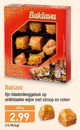 Promoties Baklava - Huismerk - Aldi - Geldig van 17/09/2018 tot 22/09/2018 bij Aldi