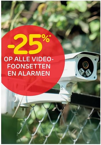 Promoties -25% op alle videofoonsetten en alarmen - Huismerk - BricoPlanit - Geldig van 18/09/2018 tot 24/09/2018 bij BricoPlanit