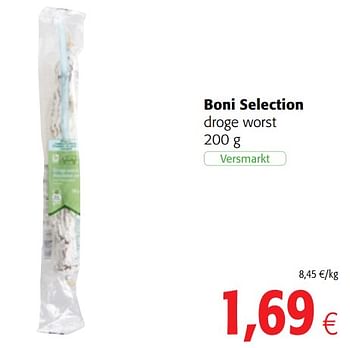 Promoties Boni selection droge worst - Boni - Geldig van 12/09/2018 tot 25/09/2018 bij Colruyt