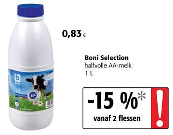 Promoties Boni selection halfvolle aa-melk - Boni - Geldig van 12/09/2018 tot 25/09/2018 bij Colruyt