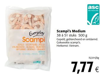 Promoties Scampi`s medium - Everyday - Geldig van 12/09/2018 tot 25/09/2018 bij Colruyt
