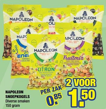 Promoties Napoleon snoepkogels - Napoleon - Geldig van 10/09/2018 tot 23/09/2018 bij Big Bazar