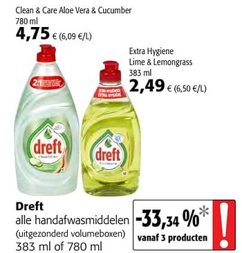 Promoties Dreft alle handafwasmiddelen - Dreft - Geldig van 12/09/2018 tot 25/09/2018 bij Colruyt