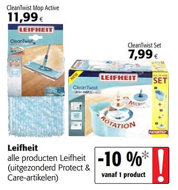 Promoties Leifheit alle producten leifheit - Leifheit - Geldig van 12/09/2018 tot 25/09/2018 bij Colruyt