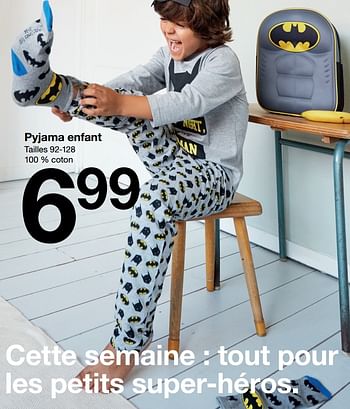 Promotions Pyjama enfant - Produit maison - Zeeman  - Valide de 15/09/2018 à 21/09/2018 chez Zeeman