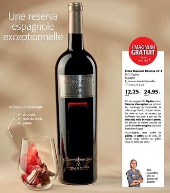Promoties Finca museum reserva 2014 d.o. cigales espagne - Rode wijnen - Geldig van 12/09/2018 tot 25/09/2018 bij Colruyt