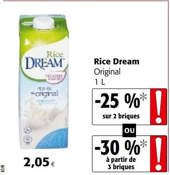 Promoties Rice dream original - Rice Dream - Geldig van 12/09/2018 tot 25/09/2018 bij Colruyt