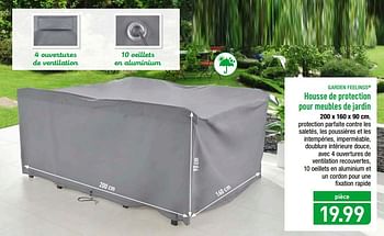 Promoties Housse de protection pour meubles de jardin - Garden Feelings - Geldig van 17/09/2018 tot 22/09/2018 bij Aldi