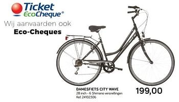 Promoties Damesfiets city wave - Interbike - Geldig van 18/09/2018 tot 23/10/2018 bij Supra Bazar